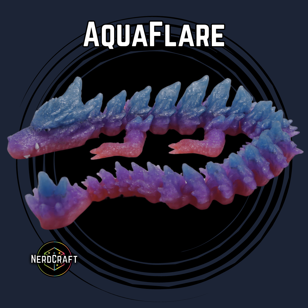 3D Printed Fidget Dragon Product Image for AquaFlare