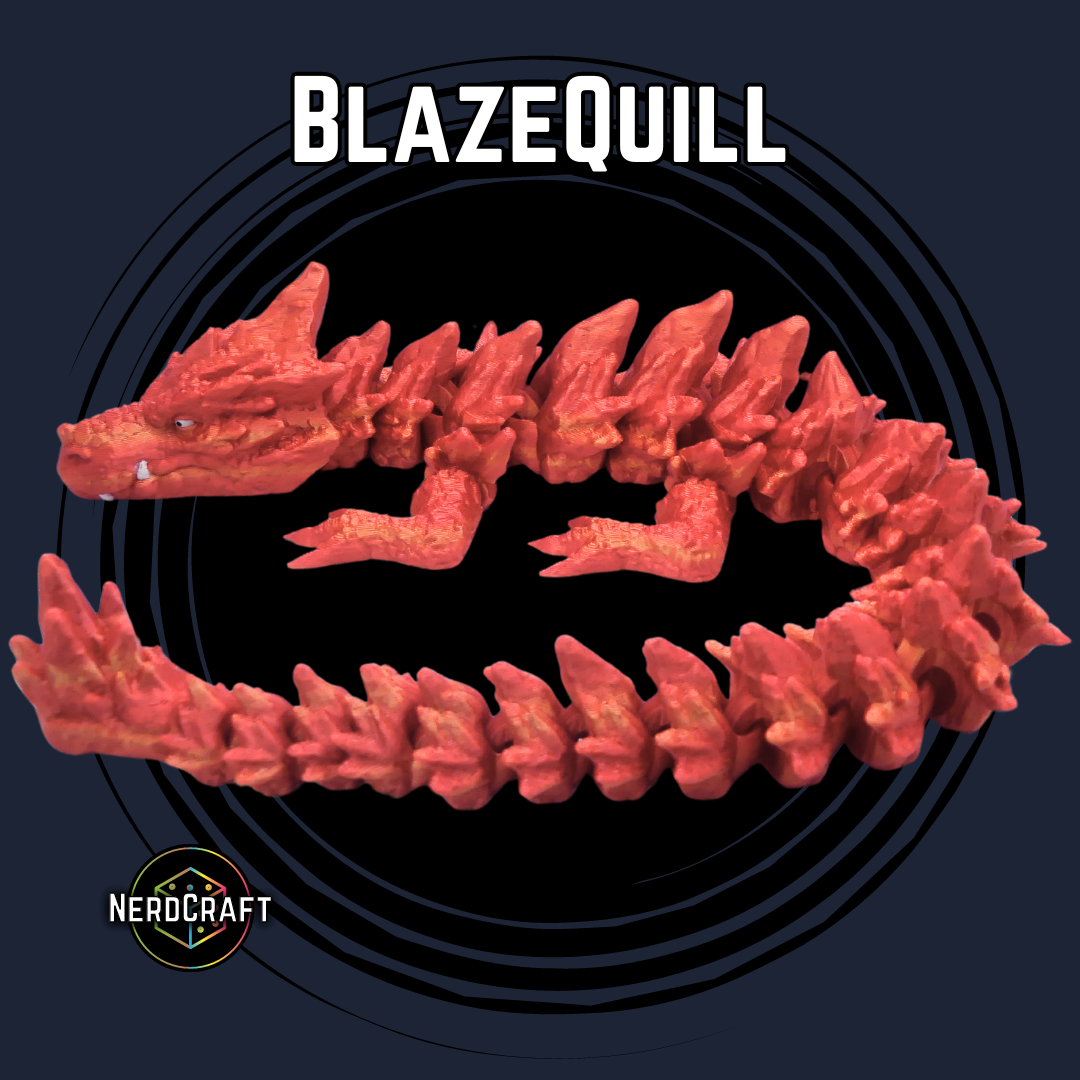 3D Printed Fidget Dragon Product Image for BlazeQuill