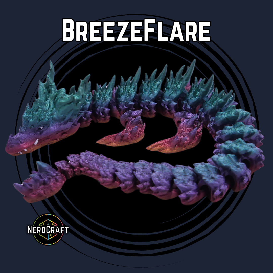 3D Printed Fidget Dragon Product Image for BreezeFlare