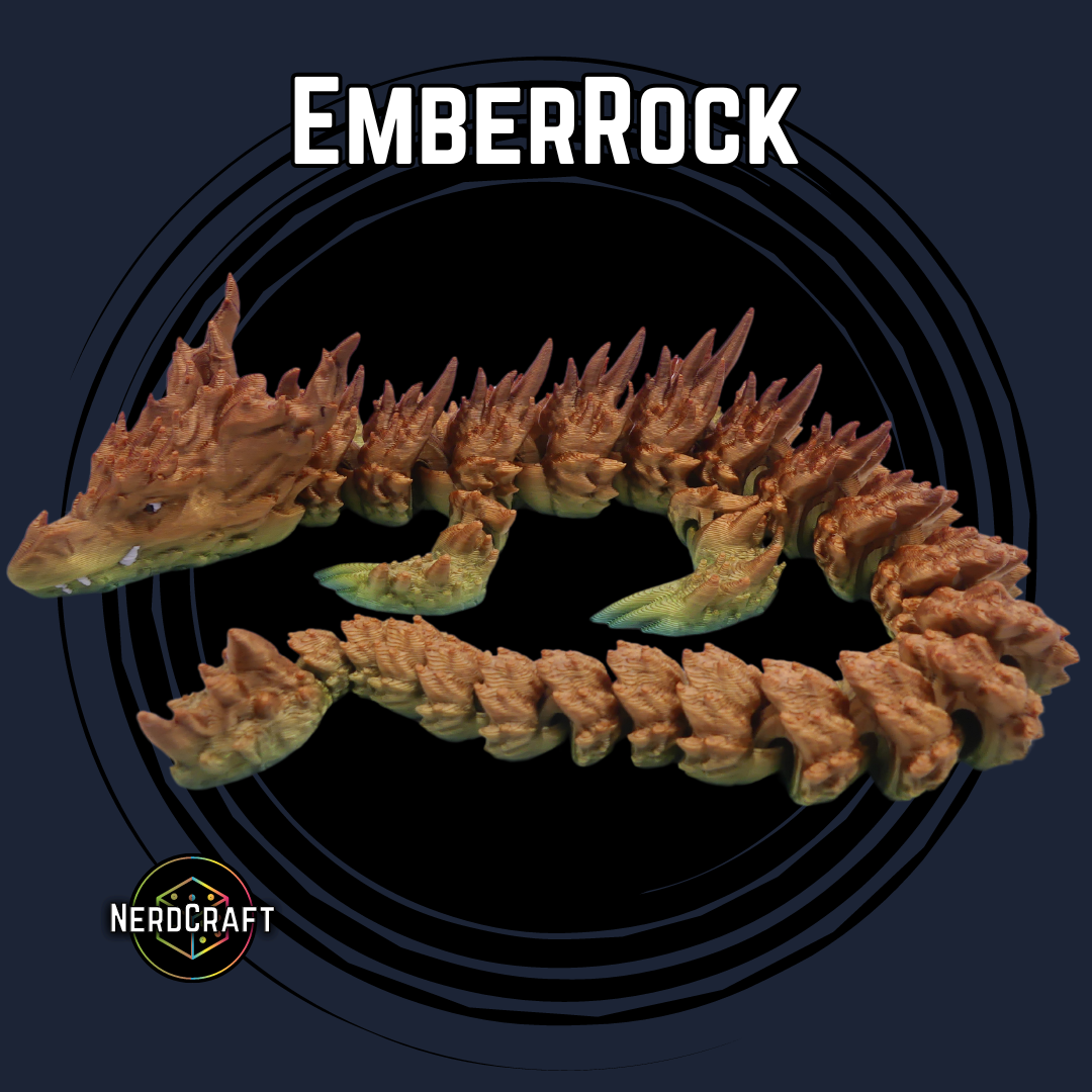 3D Printed Fidget Dragon Product Image for EmberRock