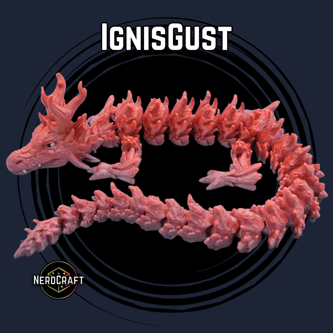3D Printed Fidget Dragon Product Image for IgnisGust