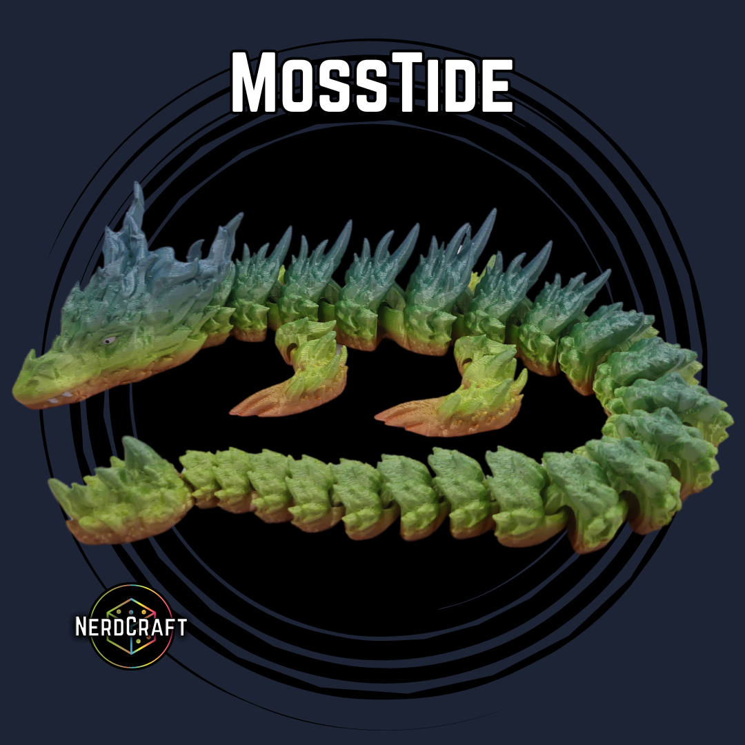 3D Printed Fidget Dragon Product Image for MossTide