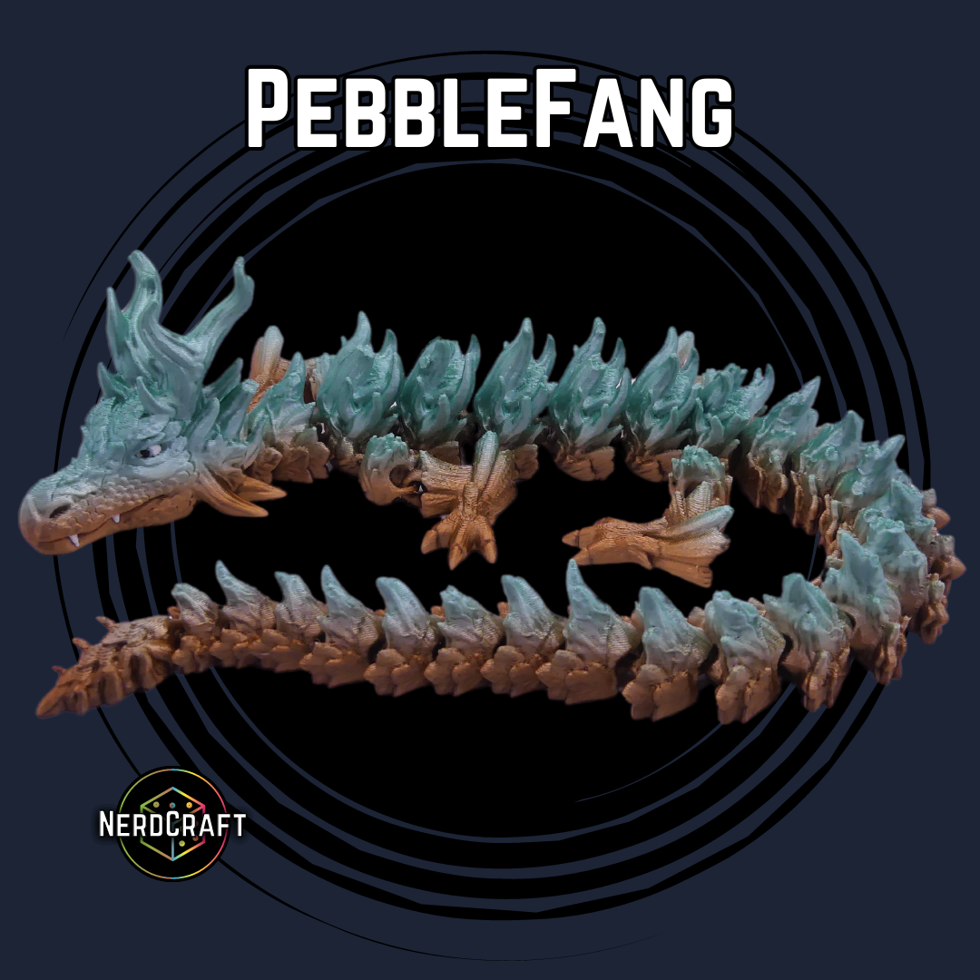 3D Printed Fidget Dragon Product Image for PebbleFang