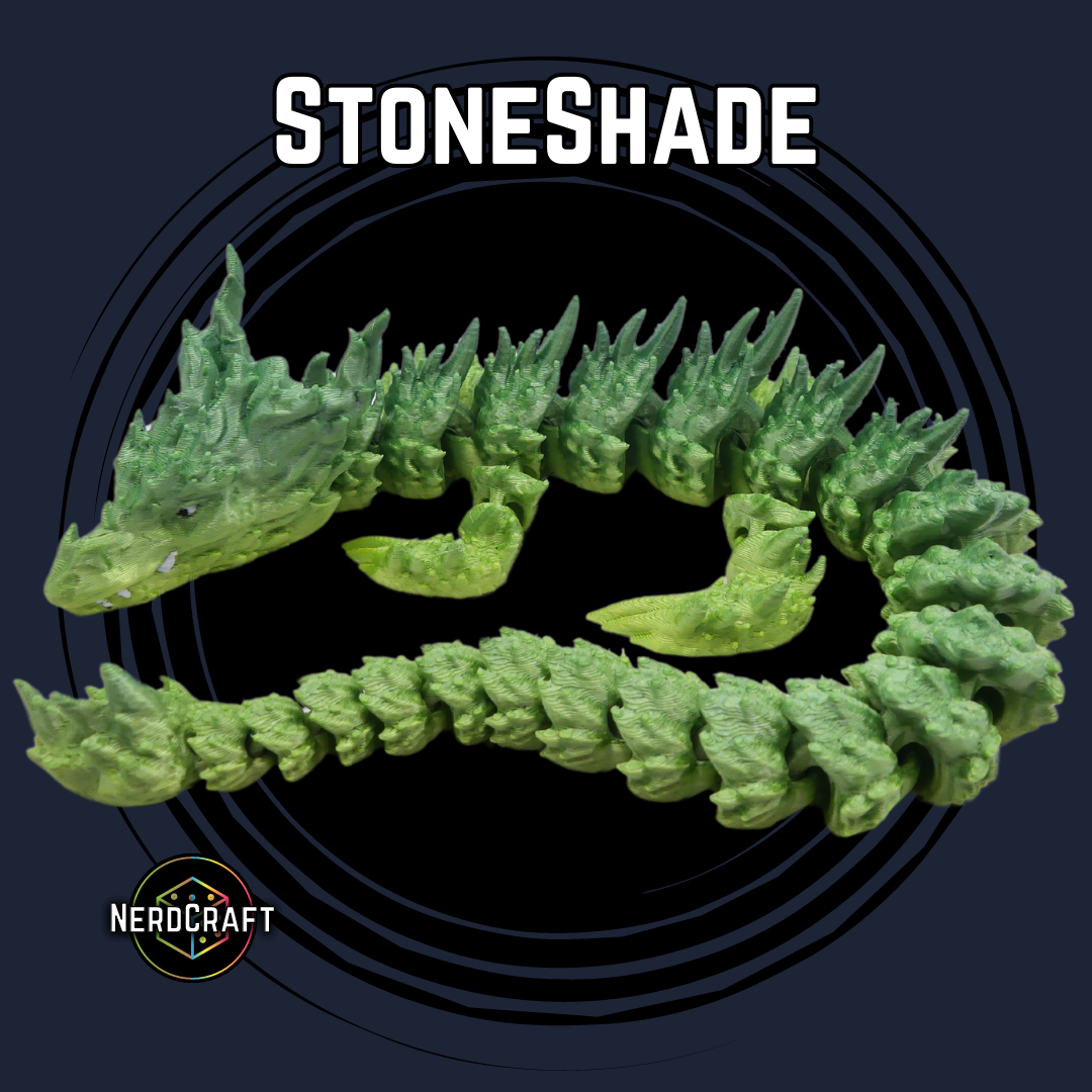 3D Printed Fidget Dragon Product Image for StoneShade