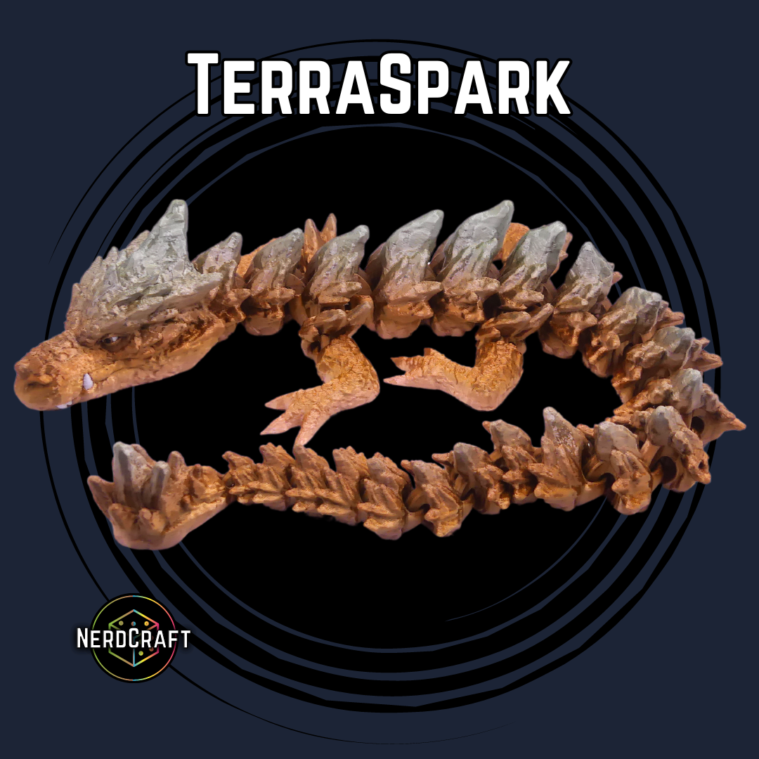 3D Printed Fidget Dragon Product Image for TerraSpark